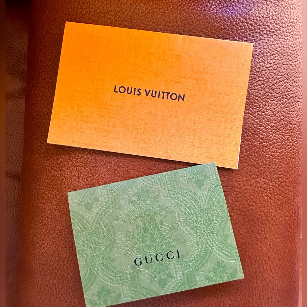 Receipt envelopes Gucci Louis Vuitton